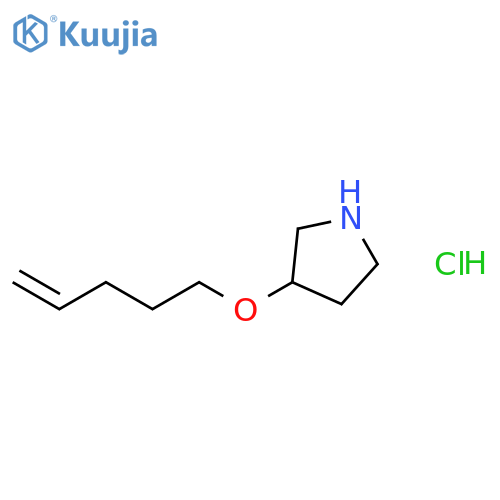 3-(4-Pentenyloxy)pyrrolidine hydrochloride structure