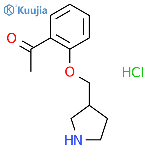 1-2-(3-Pyrrolidinylmethoxy)phenyl-1-ethanonehydrochloride structure