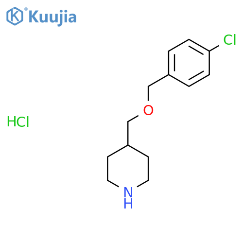 4-{[(4-chlorophenyl)methoxy]methyl}piperidine hydrochloride structure