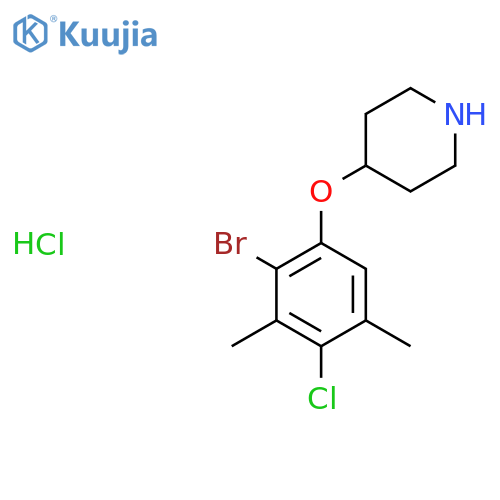 4-(2-Bromo-4-chloro-3,5-dimethylphenoxy)-piperidine hydrochloride structure