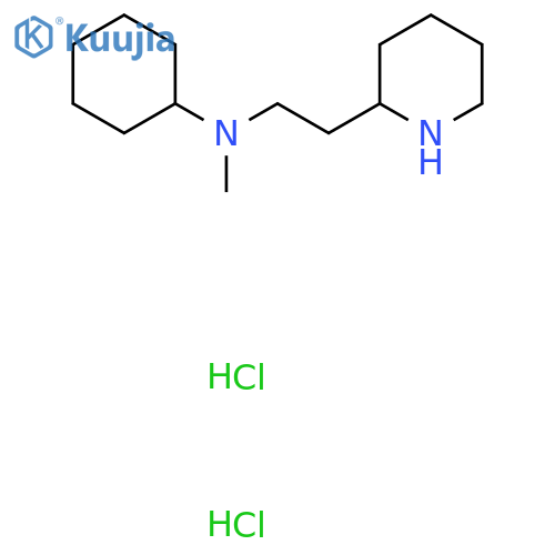 N-Methyl-N-2-(2-piperidinyl)ethyl-cyclohexanamine dihydrochloride structure