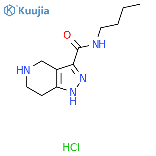 N-Butyl-4,5,6,7-tetrahydro-1H-pyrazolo[4,3-c]pyridine-3-carboxamide hydrochloride structure