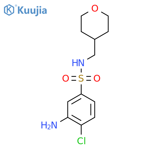 3-Amino-4-chloro-N-(tetrahydro-2H-pyran-4-ylmethyl)benzenesulfonamide structure