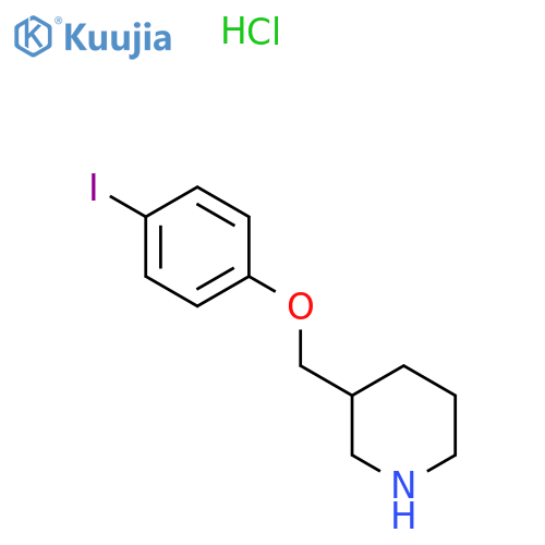 3-(4-Iodophenoxy)methylpiperidine hydrochloride structure