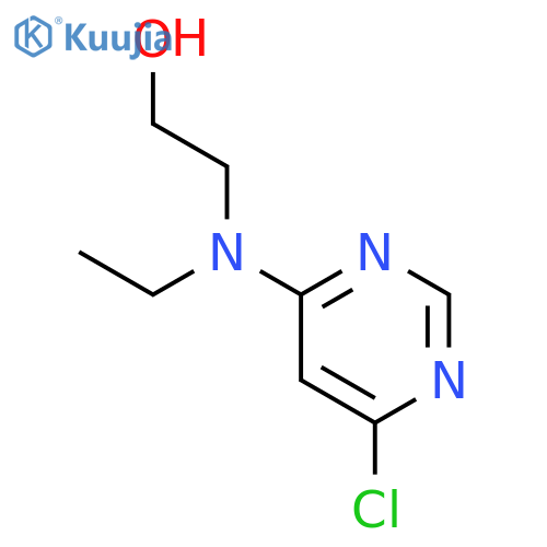 2-((6-chloropyrimidin-4-yl)(ethyl)amino)ethan-1-ol structure