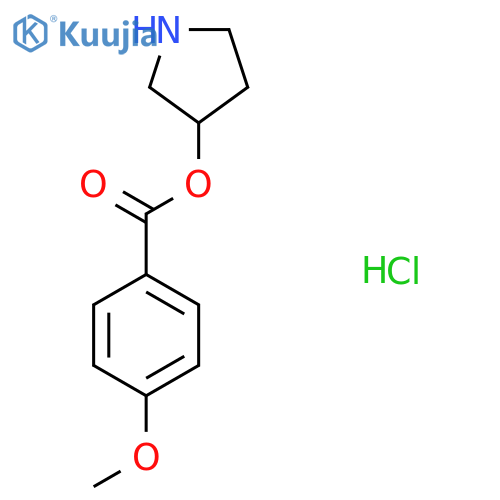 3-Pyrrolidinyl 4-methoxybenzoate hydrochloride structure
