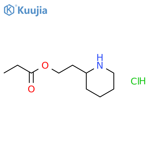 2-(2-Piperidinyl)ethyl propanoate hydrochloride structure