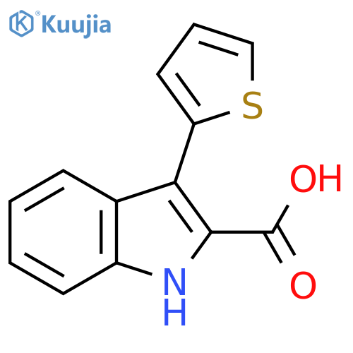 3-(2-Thienyl)-1H-indole-2-carboxylic acid structure