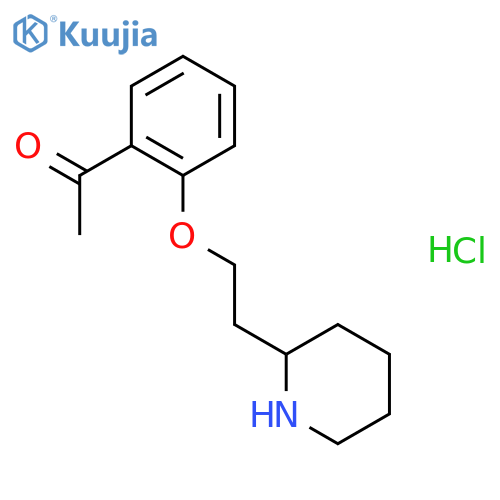 1-{2-2-(2-Piperidinyl)ethoxyphenyl}-1-ethanonehydrochloride structure