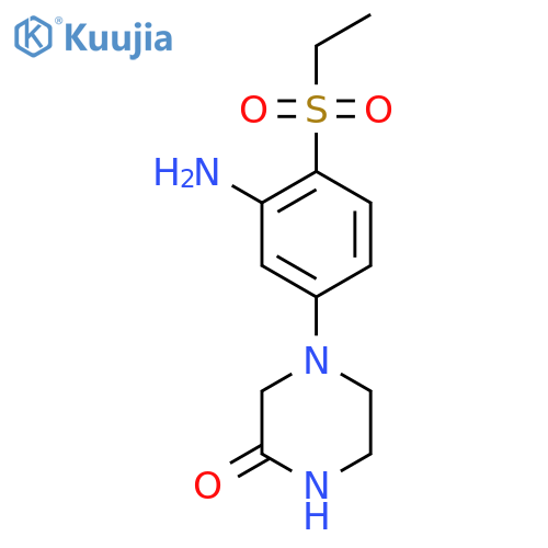 4-3-Amino-4-(ethylsulfonyl)phenyl-2-piperazinone structure
