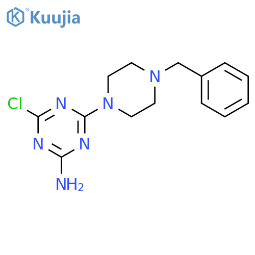 4-(4-Benzyl-1-piperazinyl)-6-chloro-1,3,5-triazin-2-ylamine structure