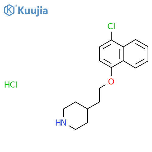 4-{2-(4-Chloro-1-naphthyl)oxyethyl}piperidinehydrochloride structure