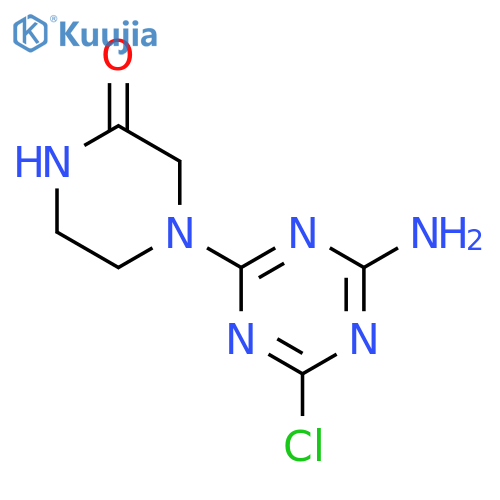 4-(4-Amino-6-chloro-1,3,5-triazin-2-yl)piperazin-2-one structure