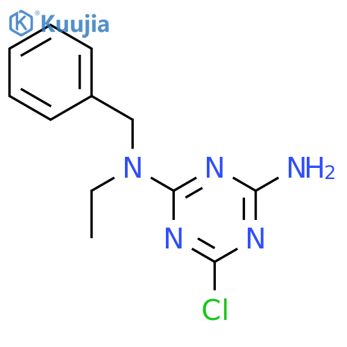 N2-Benzyl-6-chloro-N2-ethyl-1,3,5-triazine-2,4-diamine structure
