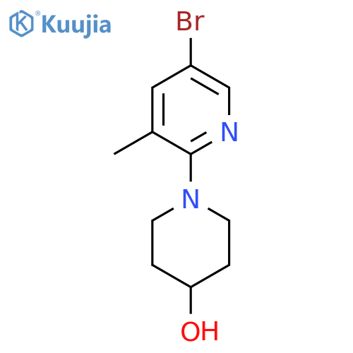 1-(5-Bromo-3-methyl-2-pyridinyl)-4-piperidinol structure