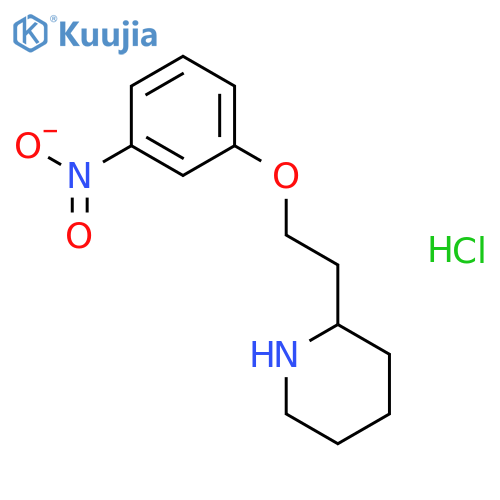 2-[2-(3-Nitrophenoxy)ethyl]piperidine hydrochloride structure