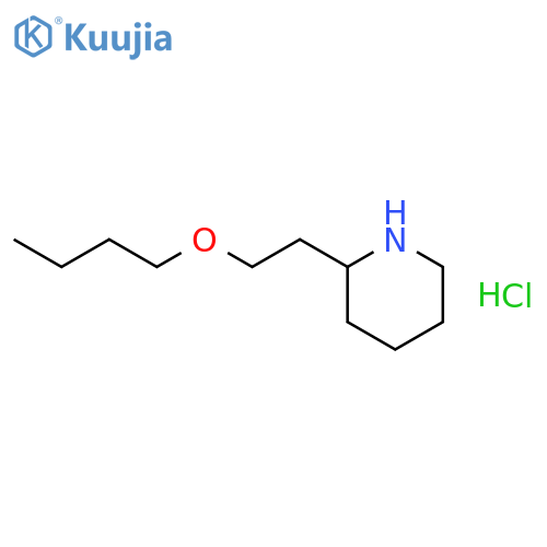 2-(2-Butoxyethyl)piperidine hydrochloride structure