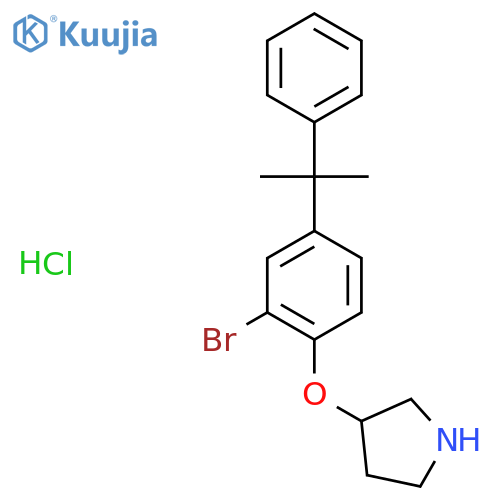 3-2-Bromo-4-(1-methyl-1-phenylethyl)phenoxy-pyrrolidine hydrochloride structure