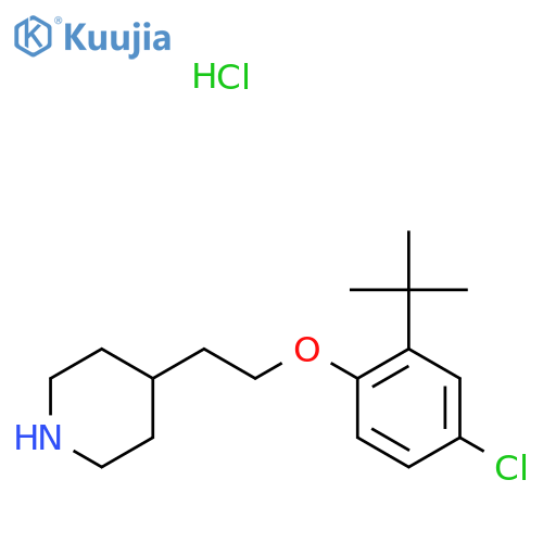 4-{2-2-(tert-Butyl)-4-chlorophenoxy-ethyl}piperidine hydrochloride structure