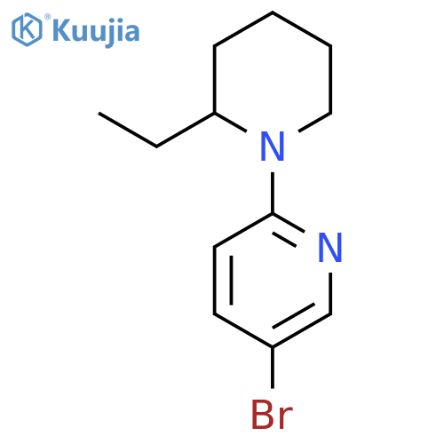 1-(5-Bromo-2-pyridinyl)-2-ethylpiperidine structure
