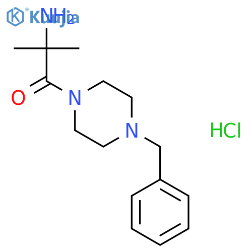 2-Amino-1-(4-benzyl-1-piperazinyl)-2-methyl-1-propanone hydrochloride structure