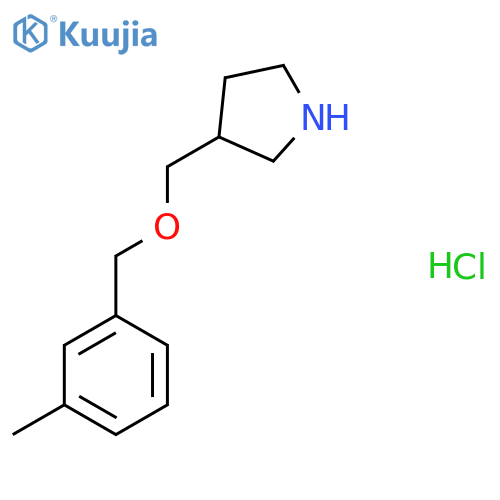 3-{[(3-Methylbenzyl)oxy]methyl}pyrrolidine hydrochloride structure