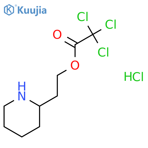 2-(2-Piperidinyl)ethyl 2,2,2-trichloroacetatehydrochloride structure