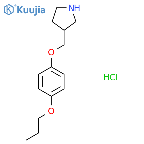 3-(4-Propoxyphenoxy)methylpyrrolidinehydrochloride structure