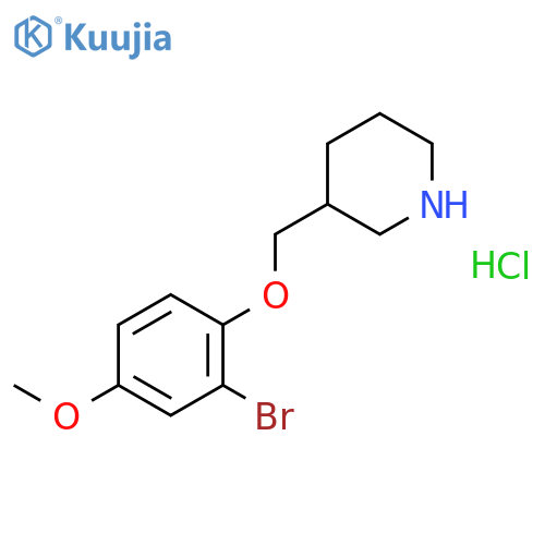 2-Bromo-4-methoxyphenyl 3-piperidinylmethyl etherhydrochloride structure