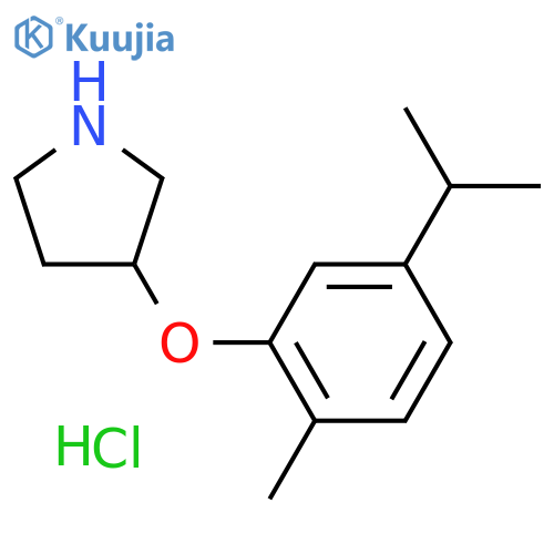 3-(5-Isopropyl-2-methylphenoxy)pyrrolidine hydrochloride structure