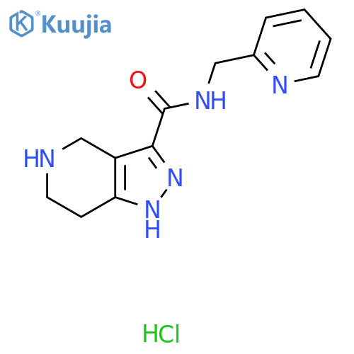 N-(2-Pyridinylmethyl)-4,5,6,7-tetrahydro-1H-pyrazolo4,3-cpyridine-3-carboxamide HCl structure