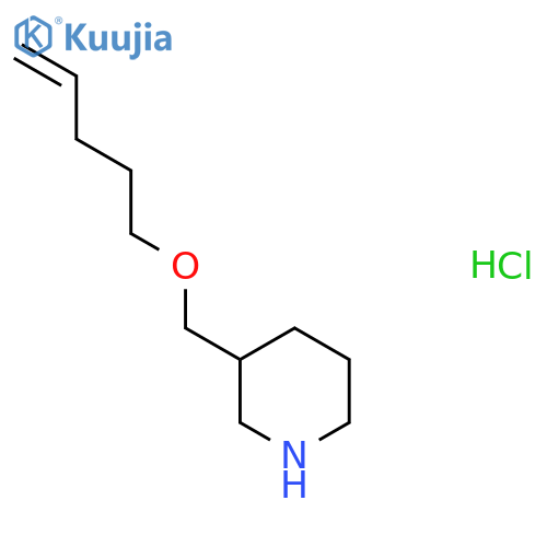 3-(4-Pentenyloxy)methylpiperidine hydrochloride structure