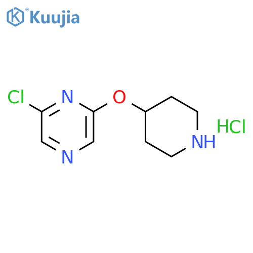 2-Chloro-6-(piperidin-4-yloxy)pyrazine hydrochloride structure