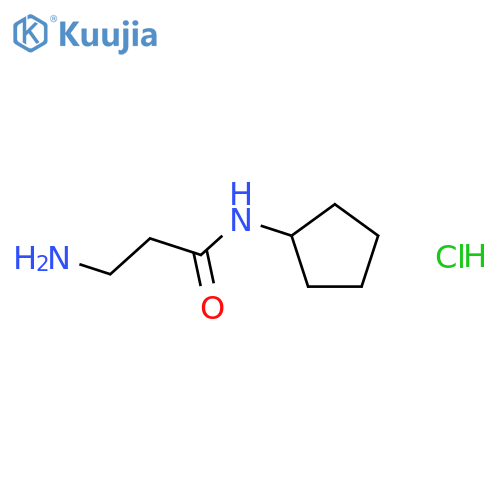 3-Amino-N-cyclopentylpropanamide hydrochloride structure