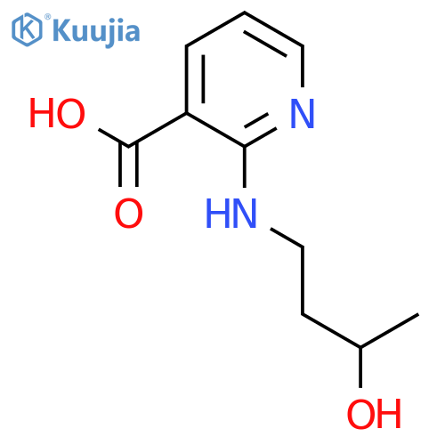 2-[(3-Hydroxybutyl)amino]nicotinic acid structure