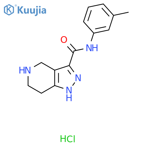 N-(3-Methylphenyl)-4,5,6,7-tetrahydro-1H-pyrazolo-4,3-cpyridine-3-carboxamide hydrochloride structure