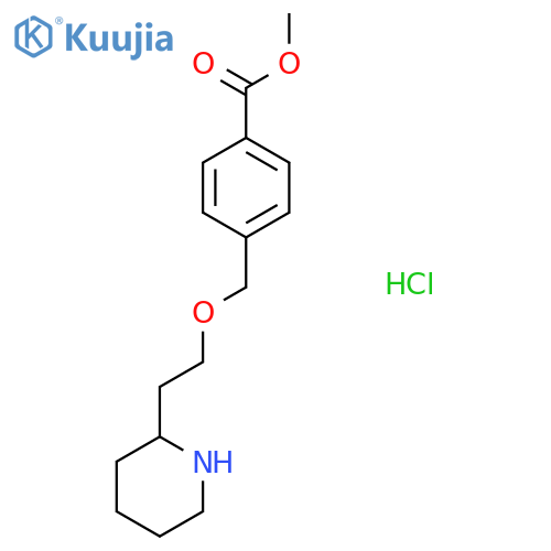 Methyl 4-{2-(2-piperidinyl)ethoxy-methyl}benzoate hydrochloride structure