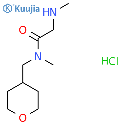 N-Methyl-2-(methylamino)-N-(tetrahydro-2H-pyran-4-ylmethyl)acetamide hydrochloride structure