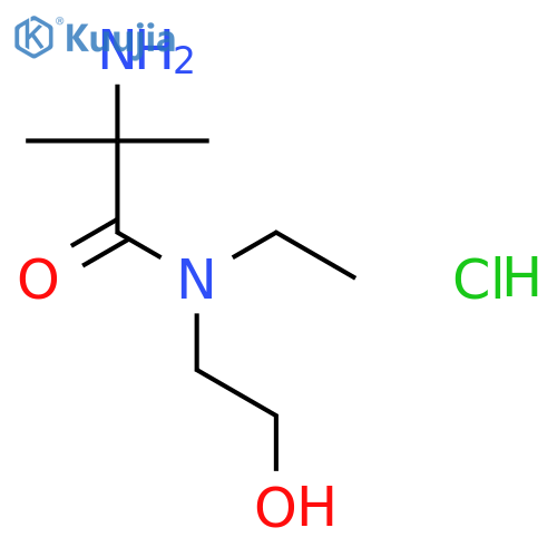 2-Amino-N-ethyl-N-(2-hydroxyethyl)-2-methylpropanamide hydrochloride structure