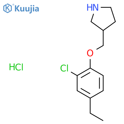 3-(2-Chloro-4-ethylphenoxy)methylpyrrolidinehydrochloride structure