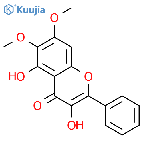 3,5-dihydroxy-6,7-dimethoxyflavone structure