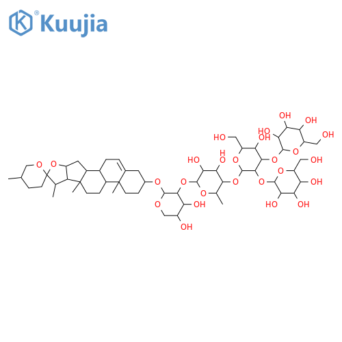 α-L-Arabinopyranoside, (3β,25R)-spirost-5-en-3-yl O-β-D-glucopyranosyl-(1→2)-O-[β-D-glucopyranosyl-(1→3)]-O-β-D-galactopyranosyl-(1→4)-O-6-deoxy-α-L-mannopyranosyl-(1→2)- (9CI) structure