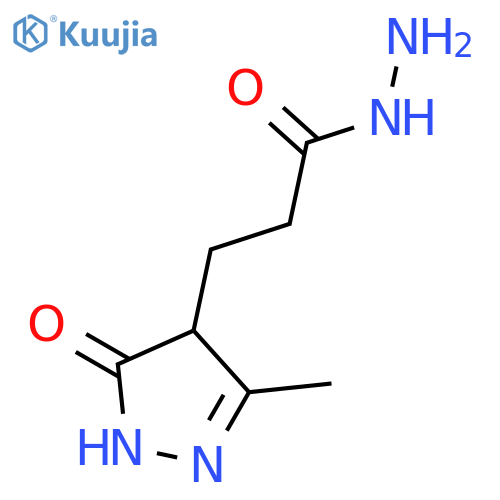 3-(3-methyl-5-oxo-4,5-dihydro-1H-pyrazol-4-yl)propanehydrazide structure