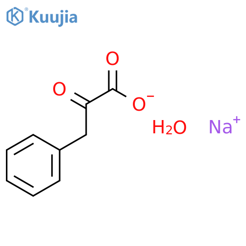 Sodium 2-oxo-3-phenylpropanoate hydrate structure
