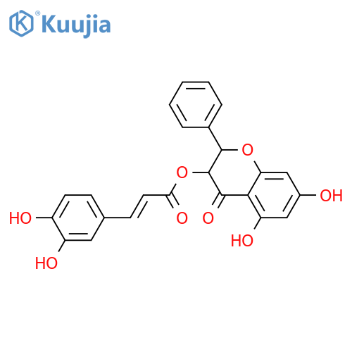 3,5,7-Trihydroxyflavanone; (2R,3R)-form, 3-O-(3,4-Dihydroxy-E-cinnamoyl) structure