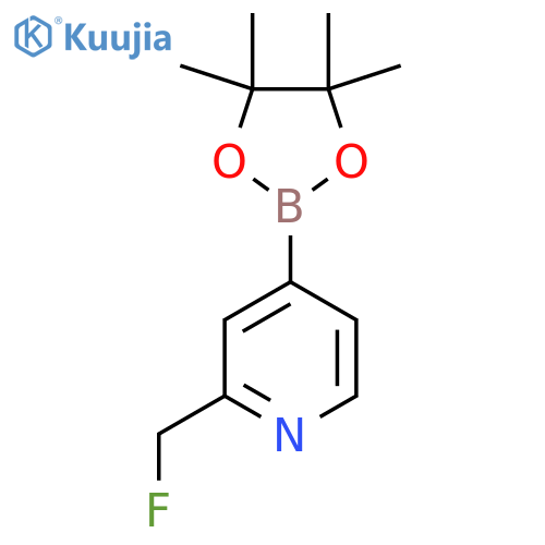 2-(Fluoromethyl)-4-(4,4,5,5-tetramethyl-1,3,2-dioxaborolan-2-yl)-pyridine structure