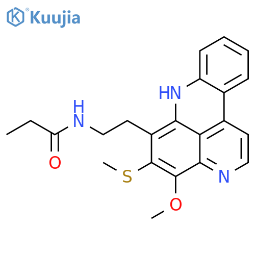 Propanamide,N-[2-[4-methoxy-5-(methylthio)-7H-pyrido[2,3,4-kl]acridin-6-yl]ethyl]- structure