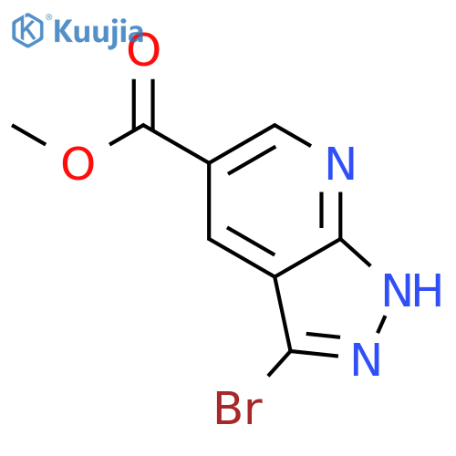 Methyl 3-bromo-1H-pyrazolo[3,4-B]pyridine-5-carboxylate structure