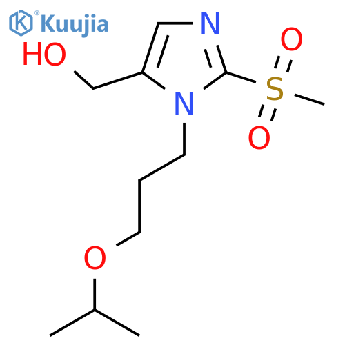 {2-Methanesulfonyl-1-[3-(propan-2-yloxy)propyl]-1H-imidazol-5-yl}methanol structure