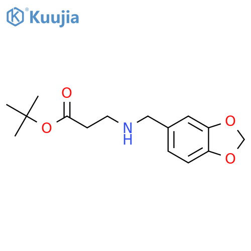 Tert-Butyl 3-[(2H-1,3-benzodioxol-5-ylmethyl)amino]propanoate structure